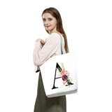 Floral Print Shoulder Bag All-Match Female Shopping Bag Durable Outdoors Tote