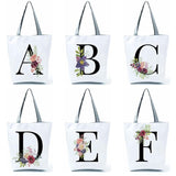 Floral Print Shoulder Bag All-Match Female Shopping Bag Durable Outdoors Tote