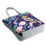 Miyahouse Canvas Shoulder Bag Female Tote Handbag Colorful Bird Print