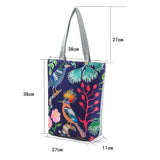 Miyahouse Canvas Shoulder Bag Female Tote Handbag Colorful Bird Print