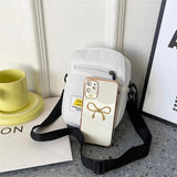 Corduroy Zipper Crossbody Bag for Women Daily Phone Purse