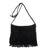 Tassel Zipper Crossbody Shoulder Bag Women Handbag Large Messenger Bag