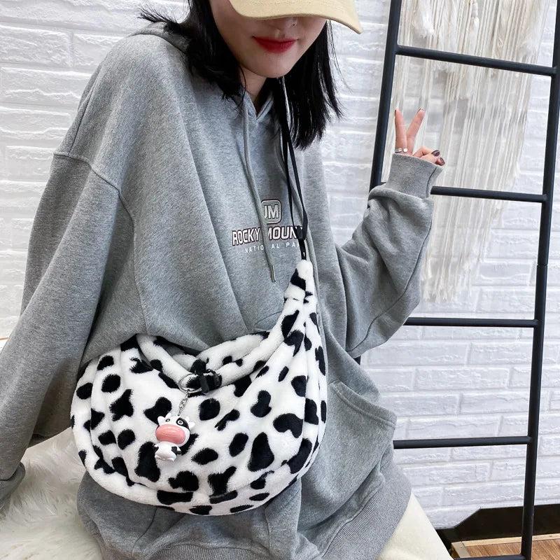 Cow Pattern Large Capacity Tote Shoulder Bag