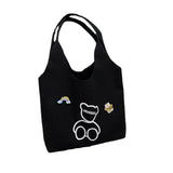 Large Capacity Reusable Shoulder Bag Soft Commuter Student Bolsos