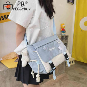 Harajuku Student Messenger Bag Large Capacity Ladies Shoulder Pouch