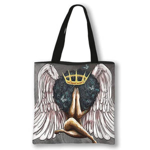 Afro Girl Print Shoulder Bag Africa Women Handbag Ladies Shopping Bag