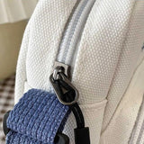 Women Cartoon Print Canvas Shoulder Bags Small Bear Rabbit Cloth Handbags