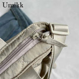 Quilted Cotton-padded Shoulder Bag Large Capacity for Street Shopping