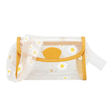 Women Shoulder Bags Embossed Daisy Transparent PVC Handbag
