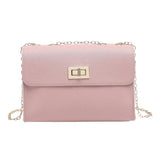 Mini Square PU Leather Women's Handbag Chain Messenger Bag