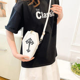 Gothic Crossbody Coffin Shape Shoulder Handbag for Halloween Party