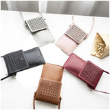 Hollow Out Shoulder Bag Clutch Touch Screen Phone Female Crossbody Bag
