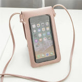 Hollow Out Shoulder Bag Clutch Touch Screen Phone Female Crossbody Bag