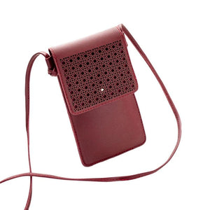 Hollow Out Shoulder Bag Clutch Touch Screen Phone Female Crossbody Bag