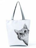 Cat Printed Women's Bag Handbag Big Capacity Schoolbag Shopper Travel Tote