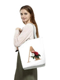 Floral Letter Shopping Bags Large Handbags Shoulder Canvas Tote
