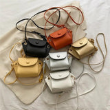Mini Shoulder Bag Solid Crossbody Bags PU Leather Small Square Bag Handbags