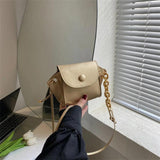 Mini Shoulder Bag Solid Crossbody Bags PU Leather Small Square Bag Handbags