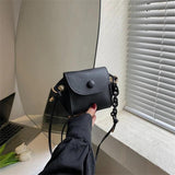 Mini Shoulder Bag Solid Crossbody Bags PU Leather Small Square Bag Handbags
