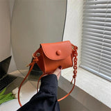 Mini Shoulder Bag Solid Crossbody Bags PU Leather Small Square Bag Handbags