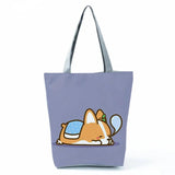 Corgi Print Bags Tote Reusable Commuting Totes Eco Shopping Bag