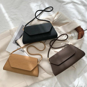 Crocodile Pattern Shoulder Bag Women Vintage Handbag Messenger Tote Pouch