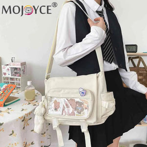 Vintage Shoulder Bag Large Capacity College Female Messenger Handbag