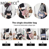 Vintage Shoulder Bag Large Capacity College Female Messenger Handbag