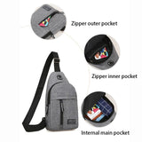 Canvas Shoulder Bag Crossbody Chest Pack Daily Messenger Fanny Pack