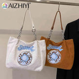 Plush Shoulder Bag Large Capacity Ladies Handbags Casual Chain Portable Zipper