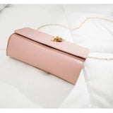 Women's PU Leather Shoulder Messenger Bag Pink Purse Clutch