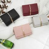 Women's PU Leather Shoulder Messenger Bag Pink Purse Clutch