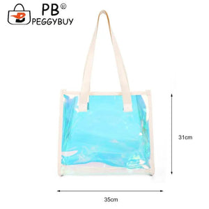Clear Waterproof PVC Totes - Travel Shoulder Bags