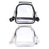 Women PVC Transparent Summer Splicing Shoulder Bag Tote Purse Clutch