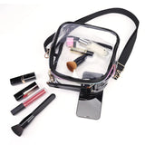 Women PVC Transparent Summer Splicing Shoulder Bag Tote Purse Clutch