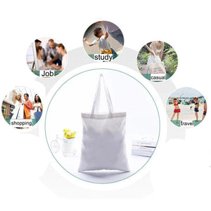 Teacher Life Canvas Shopping Tote Bag Reusable Shoulder Book Bag