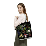 Mushroom Plant Printed Handbag Eco Friendly Tote Bag