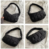 Quilted Cotton Padded Shoulder Bag for Women