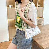 One Shoulder Bag Retro Embroidery Small HandBag Sweet Delicate Texture