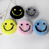 Women's Winter Faux Fur Smiley Purse Handbag