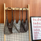 Leopard Print Messenger Bag for Women Vintage Casual Tote Handbags