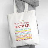 French Print Canvas Shoulder Bags Women Shopping Totes Travel Handbags
