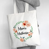 French Print Canvas Shoulder Bags Women Shopping Totes Travel Handbags