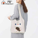 Embroidery Fleece Shoulder Bag for Women Girls