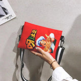 Funny Potato Chips Crossbody Handbag Canvas Shoulder Bag