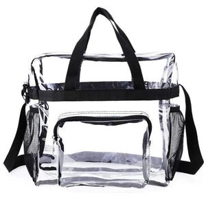 Transparent Shoulder Crossbody Bag Sports Fitness Stadium Large Capacity