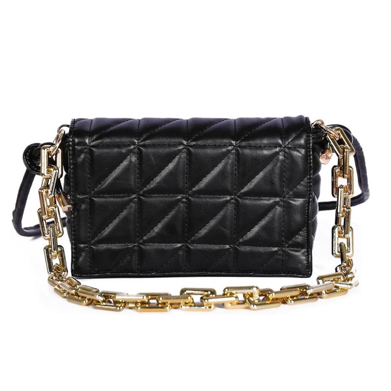 Geometric Embroidery Pattern Leather Crossbody Messenger Bag