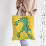 Duck Print Canvas Tote Bag for Women Casual Shoulder Handbags Large Capacity