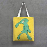 Duck Print Canvas Tote Bag for Women Casual Shoulder Handbags Large Capacity