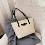 Large Capacity Cotton Hemp Shoulder Bag for Women